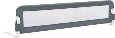Image de vidaXL Barrière de sécurité pour jeune enfant Gris 180x42 cm Polyester