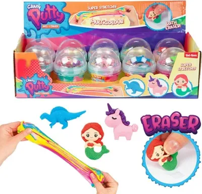 Immagine prodotto di Toi-toys Crazy Putty arcobaleno con gomma da cancellare