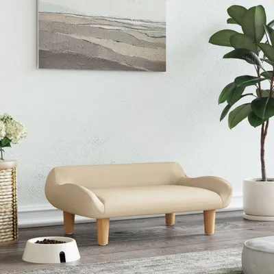 Zdjęcie produktu dla The Living Store Legowisko dla psa kremowe 70x40x24 cm Tkanina