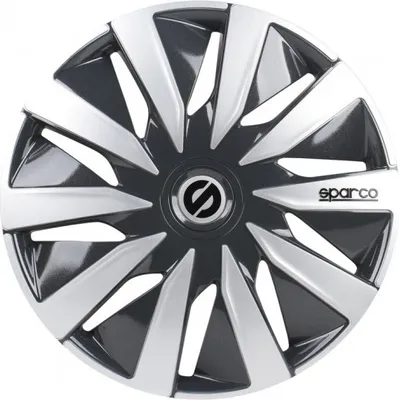Produktbild von Radkappen Radzierblenden Sparco Lazio 15" Zoll Auto Abdeckung Set Grau Silber 4x