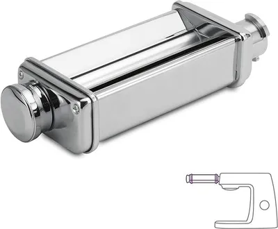 Produktbild von Fur Kenwood Lasagne-Walze, Küchenmaschinen-Zubehör, Mit altem Universalstecker,silber