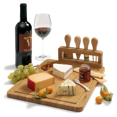 Productafbeelding van Solidchoice - Bamboo Kaasplank met Kaasmes Set