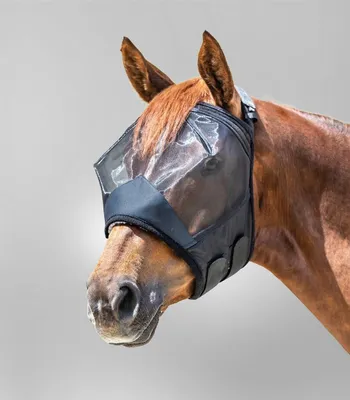Produktbild von Waldhausen Fliegenmaske Happy Ears Schwarz Pony