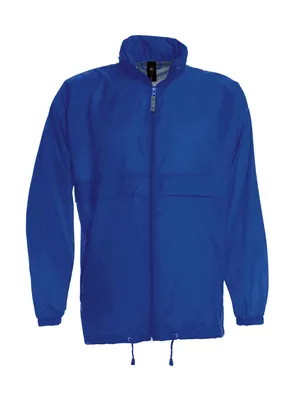 Produktbild von B&C Herren Windbreaker Jacke Windjacke Funktionsjacke Stehkragen Zip, Größe:M, Farbe:Royal Blau