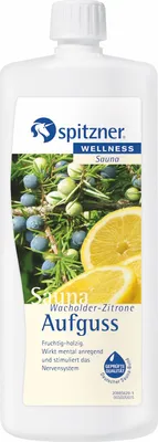 Produktbild von Spitzner Saunaaufguss Wacholder Zitrone 1 Liter (1000 ml) fruchtig-holzig Sauna Aufguss Konzentrat