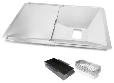 Image de Solidchoice - Bac de récupération universel pour graisse, avec bac de récupération amovible, compatible avec les barbecues à gaz, de 38 à 65 cm
