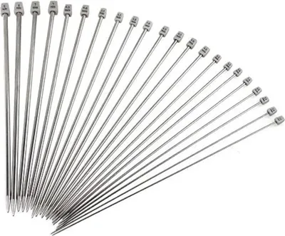 Produktbild von Stricknadeln, 36 cm (14 ") Edelstahl-Stricknadelsatz, einschließlich 2,0 mm 2,5 mm 3,0 mm 3,5 mm 4,0 mm 4,5 mm 5,0 mm 5,5 mm 6,0 mm 7,0 mm 8,0 mm (11 Paare)