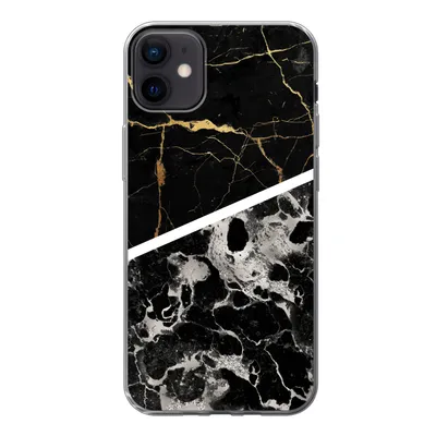 Produktbild von MuchoWow® Handyhülle Schutzhülle Hülle für iPhone 12 mini Marmor - Gold - Luxus Silikon Softcase Handy Hülle - Bild