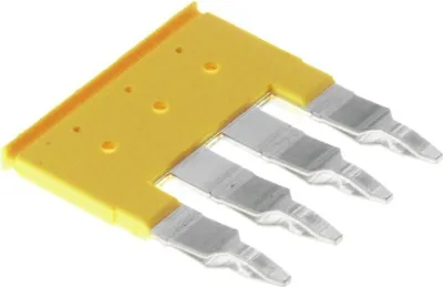 Produktbild von Weidmüller ZQV 6/4 GE, Querverbindungsstück, 60 Stück(e), Wemid, Gelb, V0, 3,1 mm