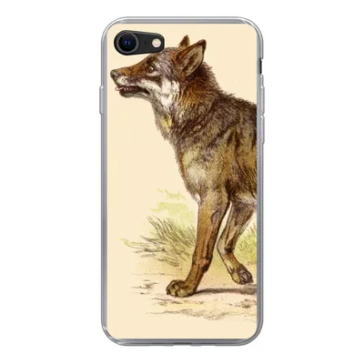 Produktbild von MuchoWow® Handyhülle Schutzhülle Hülle für iPhone 8 Wolf - Raubtier - Pflanzen Silikon Softcase Handy Hülle - Schutzhaube
