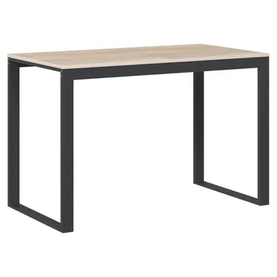 Immagine prodotto di vidaXL Scrivania per computer, nera con effetto rovere, 110x60x73 cm, materiale in legno