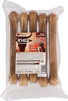 Kauknochen 26 cm, 5 Stück, 1,3 kg, Hühner-Geschmack, für Hunde