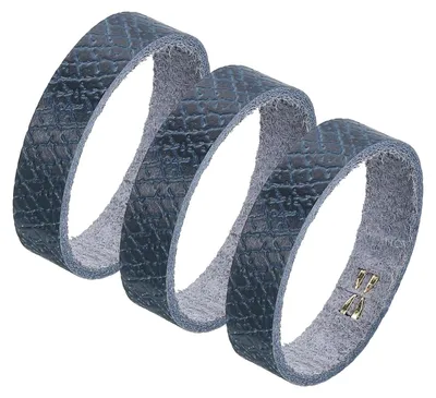 3 Lederriemenschlaufenhalter für 4 cm Gürtel, dunkelblau