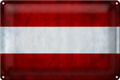 Produktbild von Blechschild Flagge 40x30cm Österreich Fahne