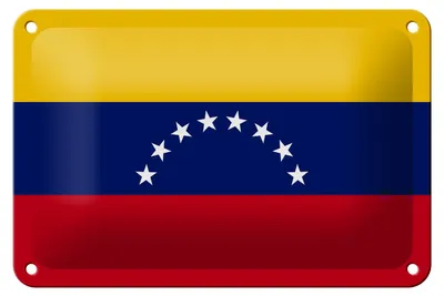 Produktbild von Blechschild Flagge Venezuelas 18x12cm Flag of Venezuela Dekoration