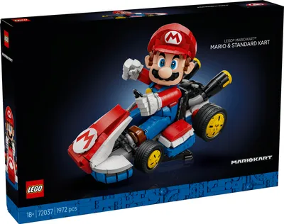 Produktbild von LEGO Super Mario: Mario Kart: Mario & Standard-Kart –  Nintendo Figur und baubares Auto für Gaming-Fans –  Sammlerstück für erwachsene Gamer und Fans von Videospielen 72037