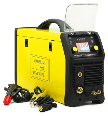 Immagine prodotto di Saldatrice inverter 200A AC/DC con tecnologia Synergia - 4 funzioni in 1: MIG, MAG, WIG, MMA - Display LCD