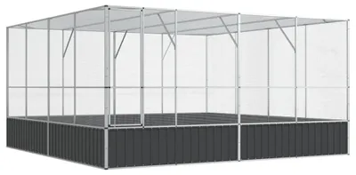Obrázek produktu pro vidaXL Voliéra stříbrná 418x414x212 cm ocel