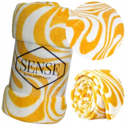 Produktbild von DOMAREX Sense Mikrofaser-Decke 150x200cm mit Wellenmuster Gelb