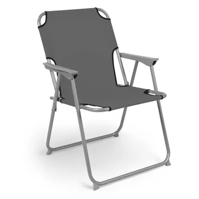 Produktbild von Klassischer Piccolo Klappstuhl - grau - Campingstuhl Angelstuhl Faltstuhl klappbar