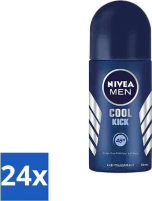 Zdjęcie produktu dla Nivea - Cool Kick - dezodorant w kulce dla mężczyzn - 48 godzin ochrony - 50 ml - opakowanie wartościowe - 24 szt