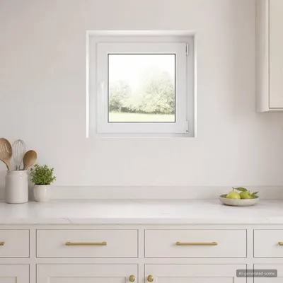 Produktbild von Kellerfenster Innenseite Farbe Weiß RISOR 55 x 55 cm