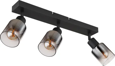 Produktbild von GLOBO 54308-3 HUBERTUS Strahler Metall schwarz matt, 3x E14