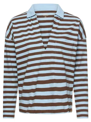 Productafbeelding van camel active dames langarmshirt met borstzak, bruin, dameskleding - L