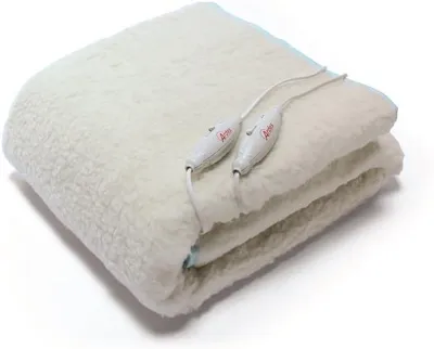 Productafbeelding van Elektrische deken, dubbel, Morpheo, 2 x 60 W, elektrische bedwarmer voor twee personen, Ardes, 2 zones, verwarming, 100% wol, handwasbaar