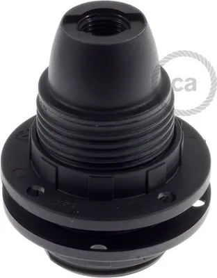 Image de Kit Creative-Cables pour douille E14 en thermoplastique avec double bague pour abat-jour - Noir