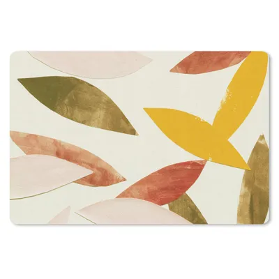 Produktbild von MuchoWow® Schreibtischunterlage Blätter - Pflanzen - Farben - Pastell 60x40 cm - XXL Mauspad - Großes Mauspad