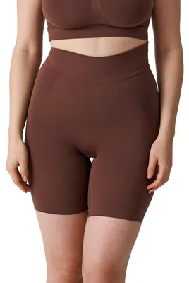 Produktbild von Snocks Shaping Shorts - Shapewear Damen figurformend mit mittlerer Kompression, hoher Bund, unsichtbar - Gr. S - Bauchweg Hose, Miederhose - Braun
