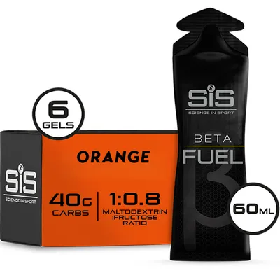 Productafbeelding van Science in Sport Beta Fuel Energy Gel, sinaarssmaak, 6 x 60 ml