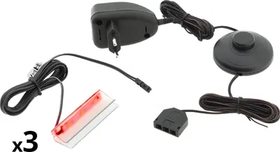 Zdjęcie produktu dla Oświetlenie LED na 3 półki czerwone
