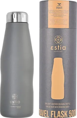 Obrázek produktu pro ESTIA | Termoska - 500 ml - šedá láhev na pití se šroubovacím uzávěrem - nepropustná