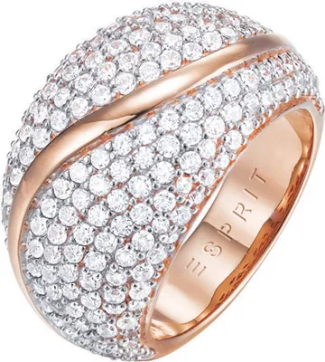 Produktbild von Esprit Damen Ring Messing Rosé Atropia ESRG02844C1, Ringgröße:57 (18.1 mm Ø)