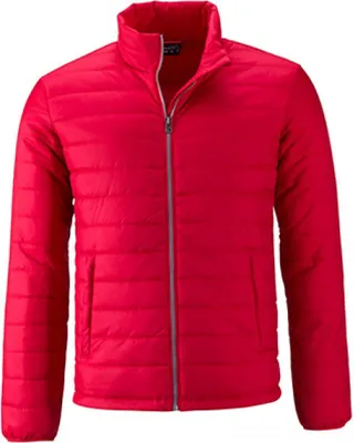 Produktbild von James+Nicholson JN1120 | Men`s Padded Jacket - Farbe: Red - Größe: XXL