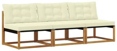Produktbild von vidaXL 3 stk. Outdoor Mittelsofa Massivholz Akazie Natur