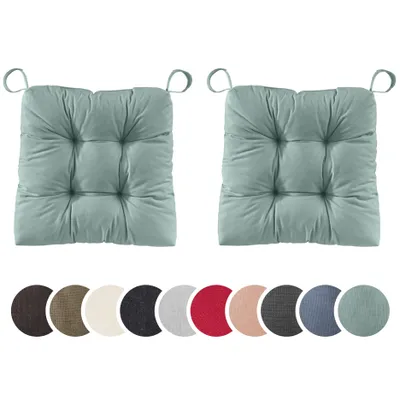Produktbild von sleepling - 2er Set Stuhlkissen, Sitzkissen, für Indoor und Outdoor, 40 x 38 cm, türkis