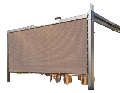 Productafbeelding van VEVOR zonnescherm met 90% zonbescherming (244 x 366 cm), zonnescherm gemaakt van 140 g/m² HDPE-materiaal voor buitengebruik, terras, tuin, achtertuin (bruin)