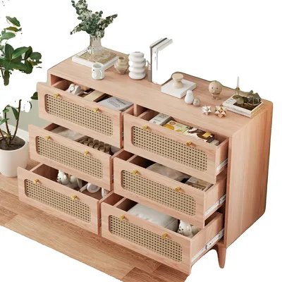 Immagine prodotto di Comò, 6 cassetti, design moderno e minimalista, marrone