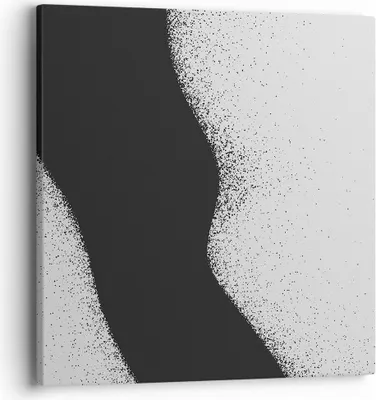 Produktbild von Bild auf Leinwand - Leinwandbild - Einteilig - Schwarz Staub Weiß - 40x40cm - Wand Bild - Wanddeko - Wandbilder - Leinwanddruck - Bilder - Wanddekoration - Leinwand bilder - Wandbild - AC40x40-4744