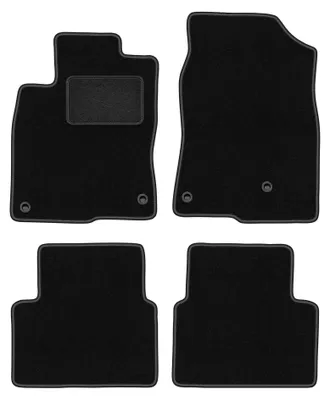 Produktbild von Velours-Fußmatten für Honda Civic X 2017- (Schrägheck) – 4-tlg, Schwarz, passgenau – Wielganizator LUX