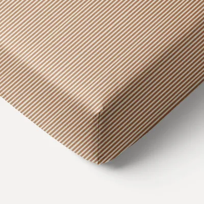 Produktbild von Petite Amélie Spannbettlaken 70 x 140 cm Gestreift - Beige und Karamell