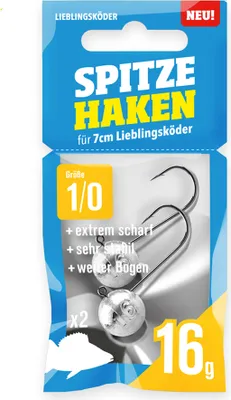 Produktbild von Lieblingsköder spitze Haken 16g #1/0