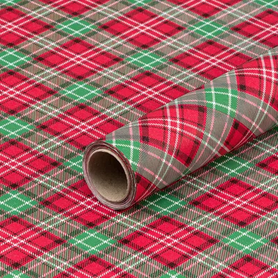 Produktbild von Geschenkpapier Schottenkaro, Rot, Grün, 0,70 x 10 m - Geburtstag & Weihnachten