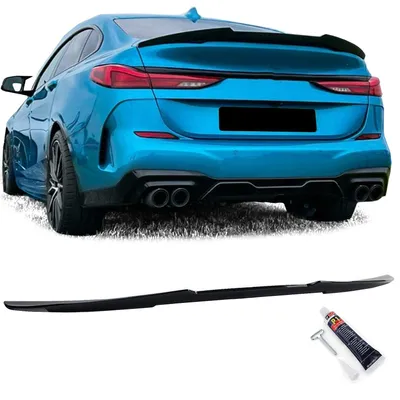 Image de Spoiler arrière, lèvre de spoiler "ducktail", noir brillant, pour BMW Série 2 F44 Gran Coupé, modèles 2020 et suivants
