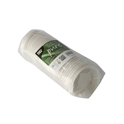 Zdjęcie produktu dla Papstar Dom-Deckel ToGo pure Ø 9 cm weiss Kompostierbar 50 Stück