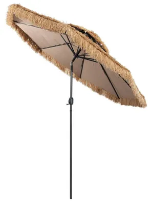 Produktbild von Sonnenschirm 270 cm knickbar mit Kurbel & Doppeldach