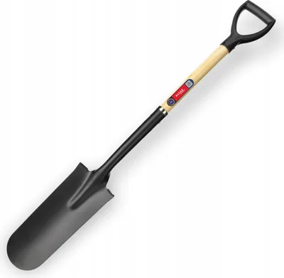 Produktbild von KADAX Spaten "Ladce", Gärtnerspaten aus Metall mit Stiel aus Holz, Schwarz, 110 cm